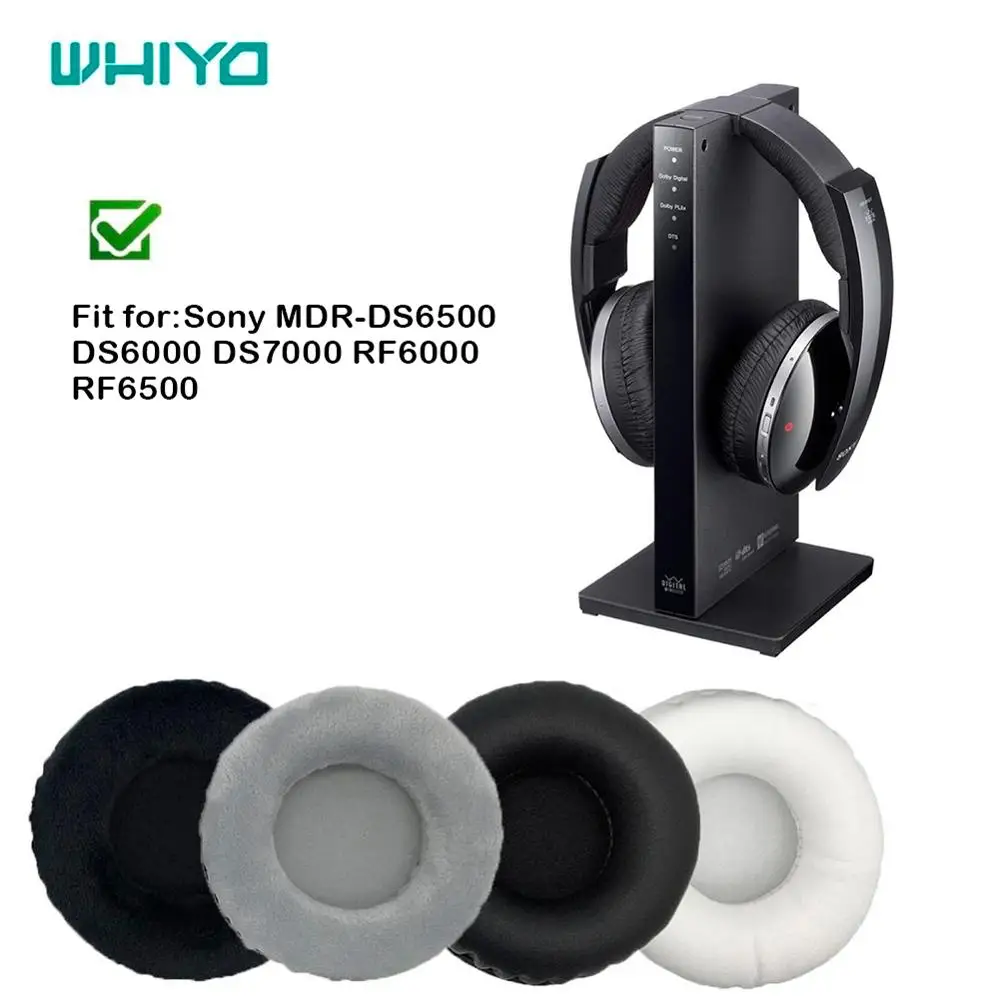 WHIYO Replacement Ear Pads for Sony MDR-DS6500 MDR-DS6000 MDR-DS7000 MDR-RF6000 MDR-RF6500 Headphone Cushion Pillow mdr v150 earpads for sony mdr v150 headphone ear pads earcushion replacement