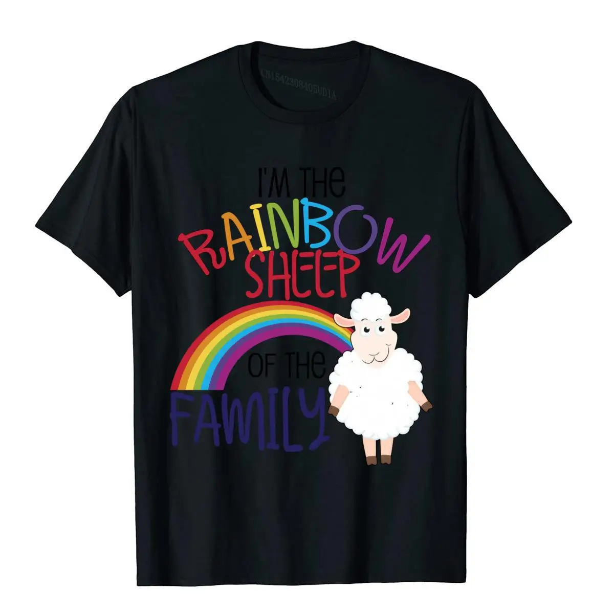 Rainbow Sheep Of Family Gay LGBTQ Pride Allies Gift Pullover Hoodie__B12892black