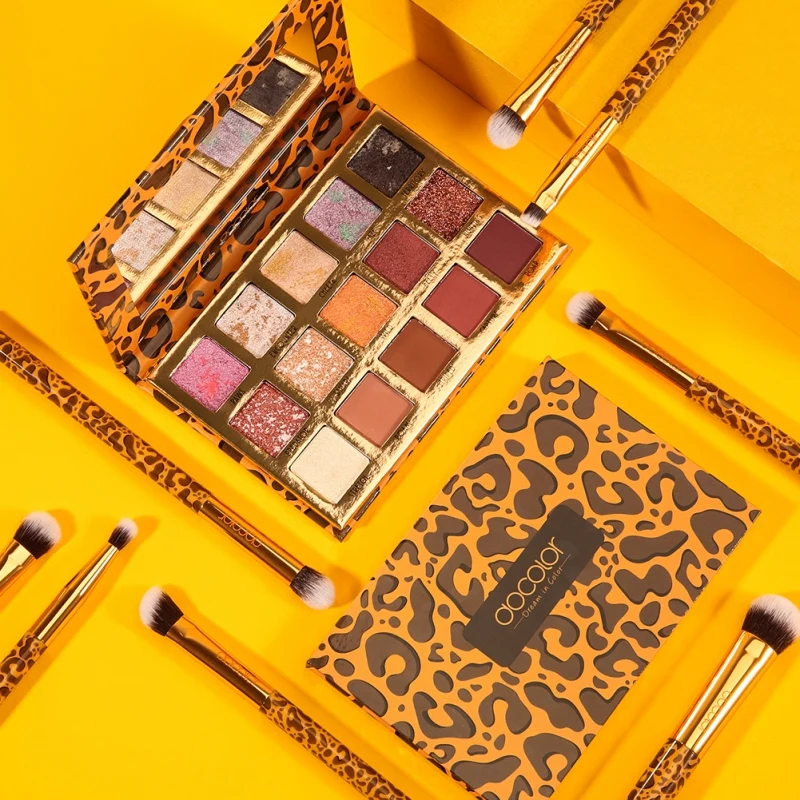 

Docolor Eyeshadow Pallette Leopard Smoky Eyeshadow Palette Cosmetics Waterproof Glitter Pigment Matte Eyeshadow Pallete Makeup
