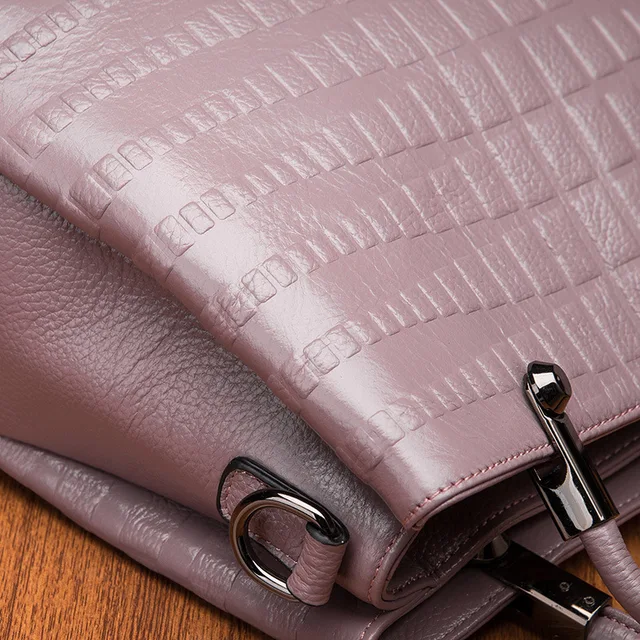 Europe and america 2019 new genuine leather women’s bag women’s handbag crocodile-leather shoulder crossbody bag