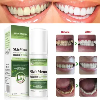 

60ml Teeth Whitening Mousse Portable Tooth Whitening Cleaning White Teeth Toothpaste Bleaching Remove Stains Oral Care