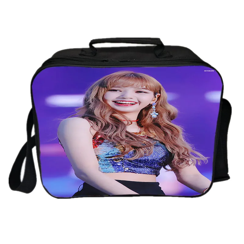 2 Blackpink Jisoo Jennie Rose Lisa Lunch BagBoys для девочек, Повседневная сумка для ланча, рабочая сумка для ланча, модная сумка-холодильник, изоляционная сумка - Цвет: 2