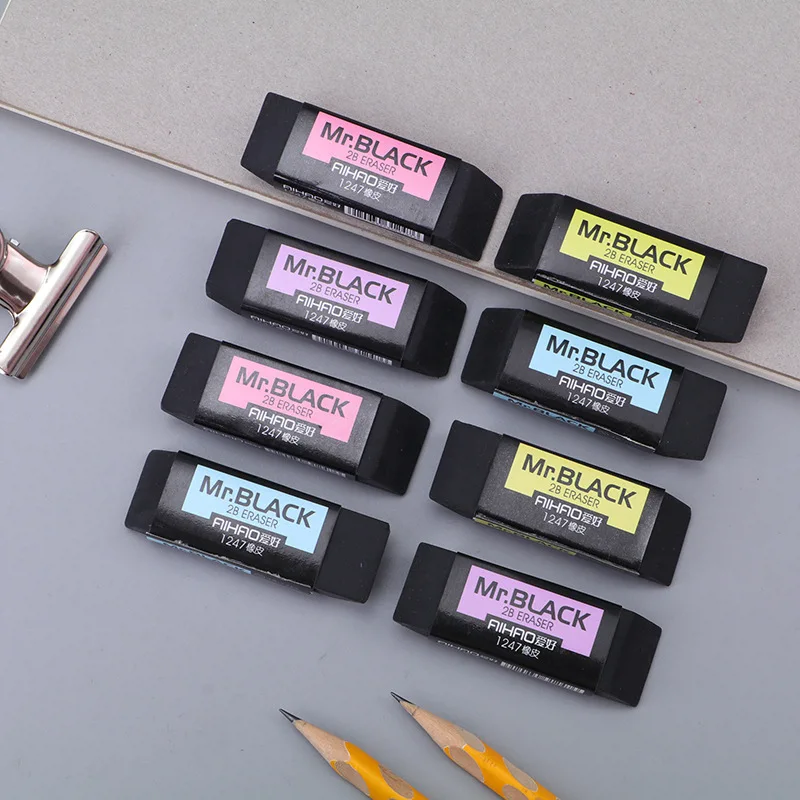 1pc Hobby 2B Black Office Tube Eraser Children's Cute Eraser Clean Drawing Office School Art Stationery Set