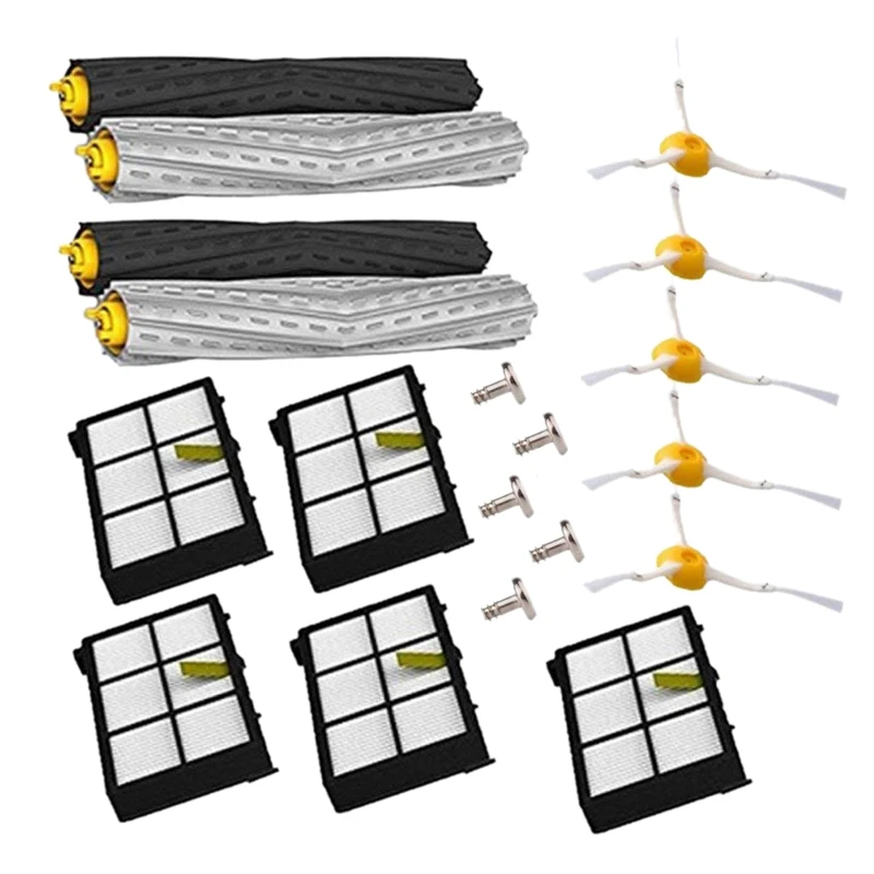 Obtenga esto Los cepillos y los filtros kit de reemplazo para Irobot Roomba 800/900 Series 800, 860, 870, 880, 900, 980 de piezas de repuesto accesorios para vacío LWykLqxBj