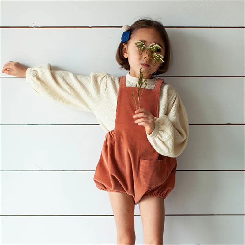 Soor Ploom Toddler Girl Bloomers Little Boys Beautiful Corduroy Overalls High Quality Euripean