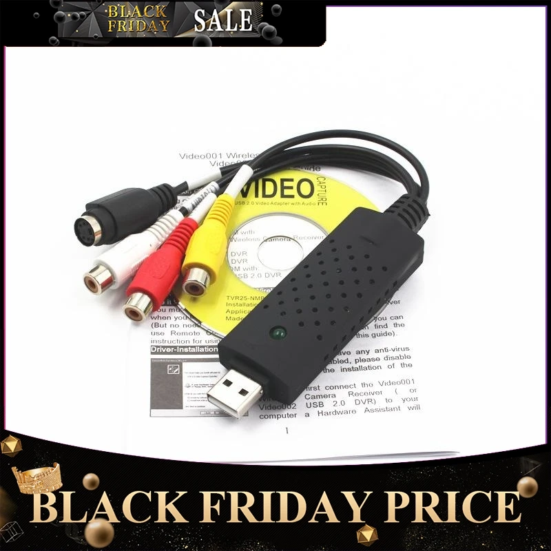 

USB 2.0 Video Audio VHS to DVD Converter Capture Card Adapter