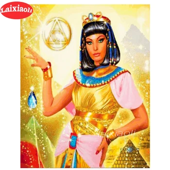 

diamond painting stitch cross Cleopatra picture diamond embroidery full square round drill Egypt woman pattern mosaic rhinestone