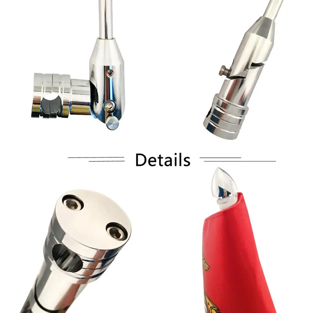 Spain Flagpole Mount + 6 x 9 Flag Kit Adjustable for Honda Goldwing CB VTX CBR