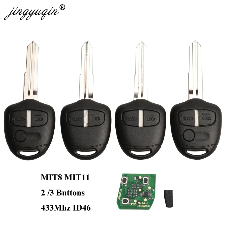 Jingyuqin 2/3 кнопки Автомобильный Дистанционный ключ Костюм для MITSUBISHI Outlander Pajero Triton ASX Lancer Shogun MIT8 MIT11 Blade 433MHz Jingyuqin 2/3 кнопки Автомобильный Дистанционный ключ Костюм для MITSUBISHI Outlander Pajero Triton ASX Lancer Shogun MIT8 MIT11 Blade 433MHz
