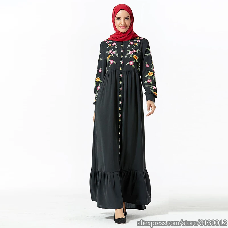 Мусульманское платье Дубай Абая турецкие платья ХИДЖАБ КАФТАН марокаин кафтан ислам ic одежда Абая для женщин ислам арабисче Kleding