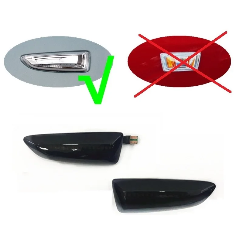 Подходит для Vauxhall Opel Astra J P10 Astra K B16 Insigina B Z18 дымчатый черный Динамический светодиодный индикатор боковой габаритный сигнальный светильник