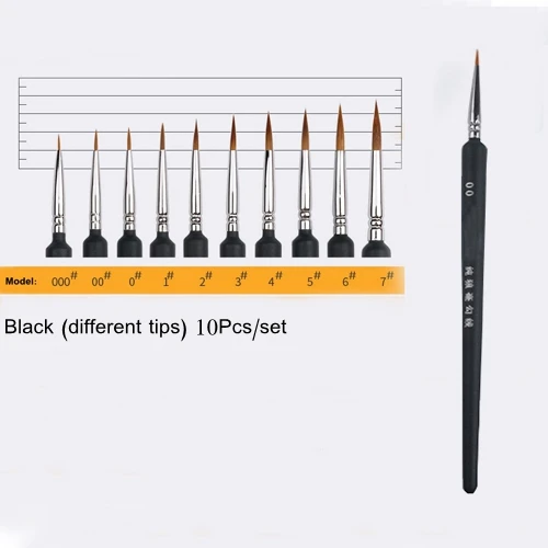 Pink Hook Line Pen with Soft Hair Bristles for Watercolor and Oil Painting – Extra Fine Weasel Hair Brush for Hand-Painted Artworks in Gouache and Acrylic