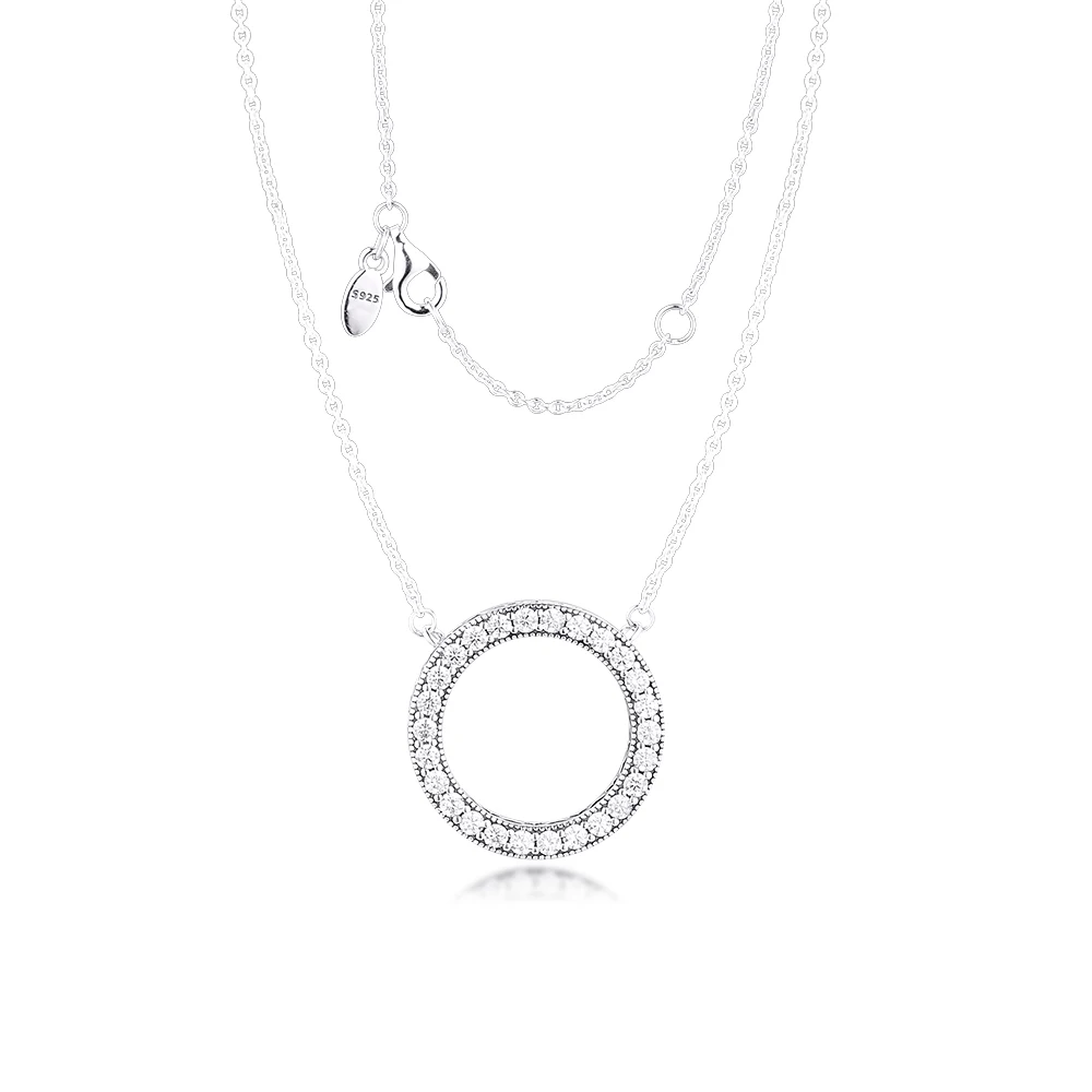 

Ожерелье из настоящего стерлингового серебра 925 пробы с подвесками в виде сердец