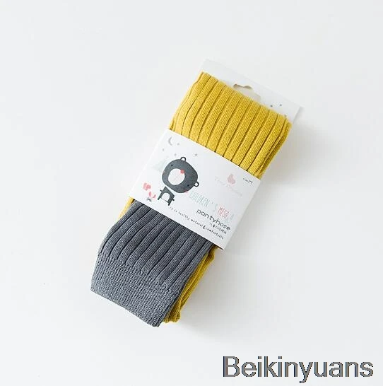 Turmeric grey Вязаные хлопковые леггинсы для девочек на весну и осень, женские леггинсы, штаны для девочек, сохраняющие тепло - Цвет: Turmeric grey
