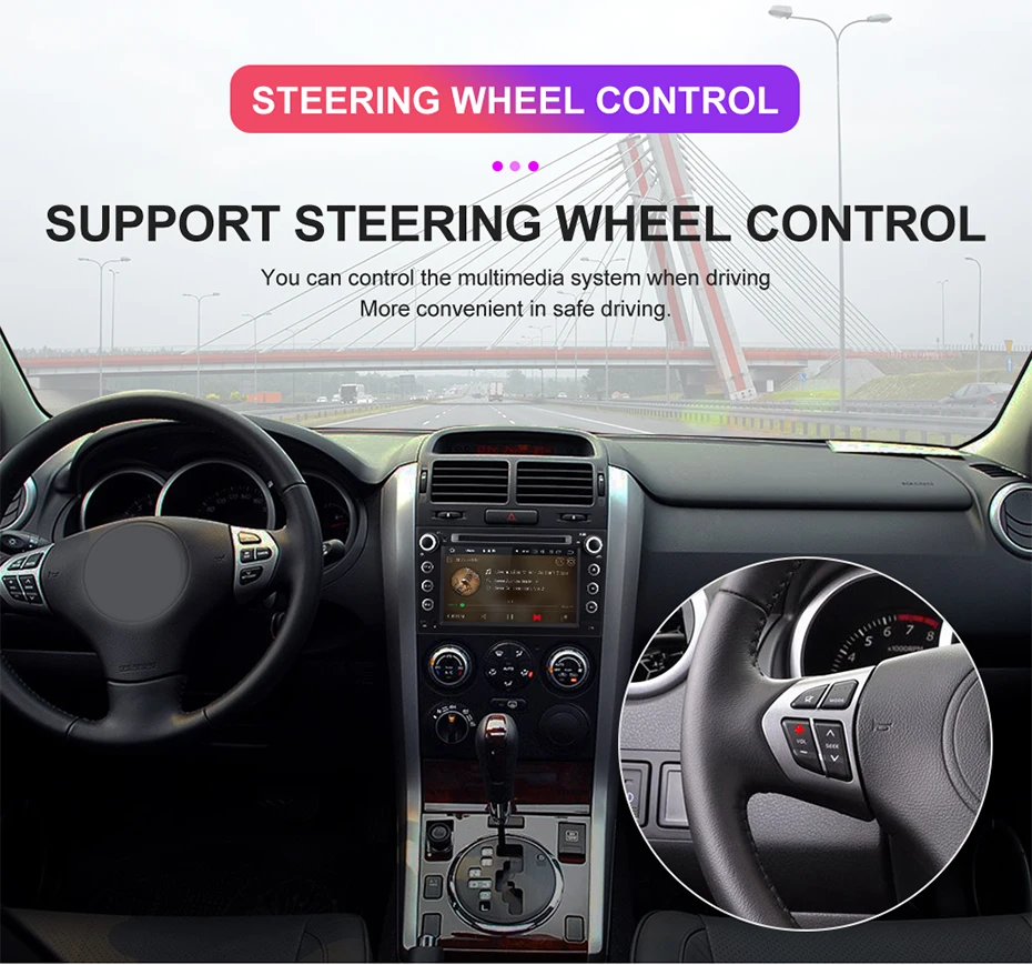 Flash Deal Car GPS Navigation Android 7 Inch Multimedia Player 2 Din Radio for Suzuki Grand Vitara 4 Core RAM 2 GB DSP Auto Map Bluetooth 7