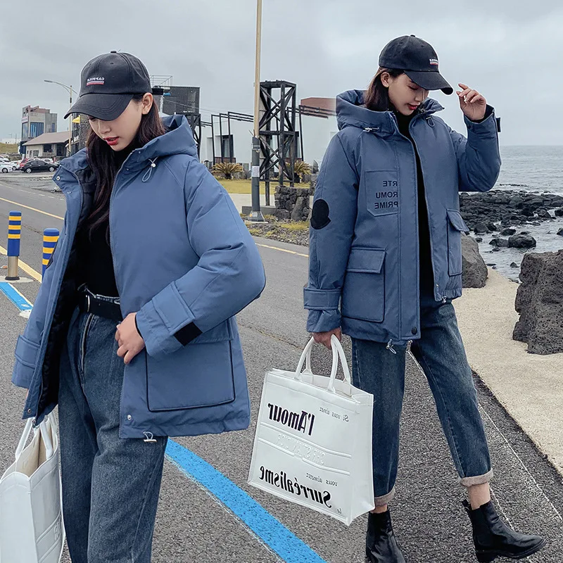 

Photo Shoot 2019 Autumn And Winter New Style Online Celebrity Casual BF down Jacket Cotton-padded Clothes Women's Korean-style I