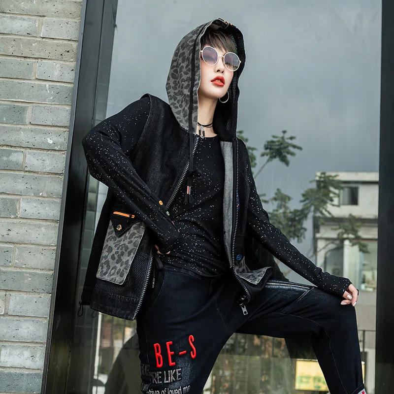 Max LuLu primavera estilo europeo moda Laies Vintage chalecos vaqueros mujeres P（#Black） 