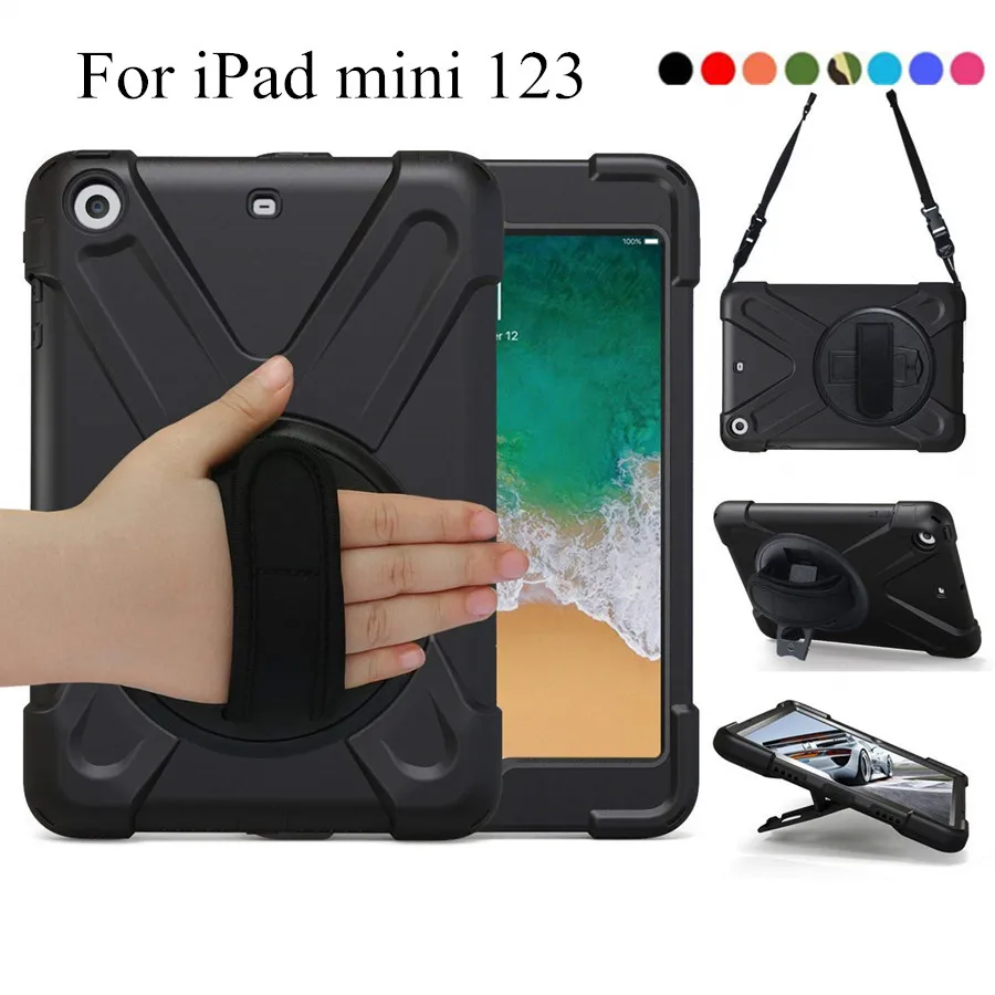 Чехол для iPad mini 2 ipad 1 3 ударопрочный полный корпус 360 с подставкой ремешком|Чехлы