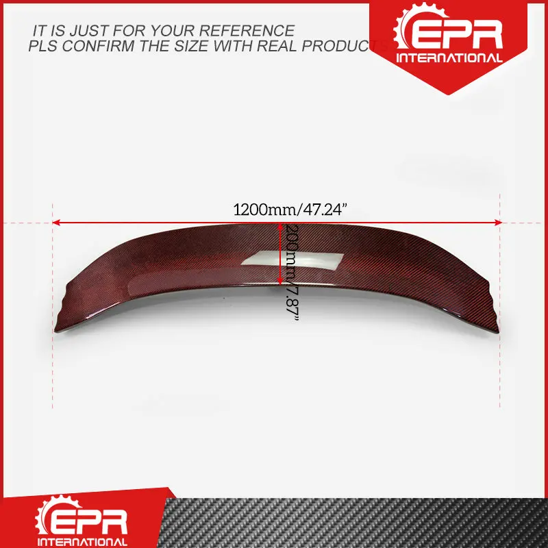 

For Honda Civic Typ R FK8 2017+ (5 Door Hatch) VRSAR1 Style Red Carbon Fiber Rear Wing Flap Trim Trunk Wing Blade Kit BodyKits
