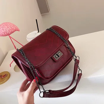 

Women's bag 2020 new Korean version of the rhombic embroidery thread small square bag ins fashion shoulder Messenger bag