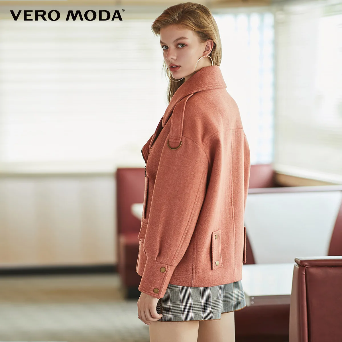 Vero Moda Новая женская куртка на молнии из овечьей шерсти и хлопка | 319409505