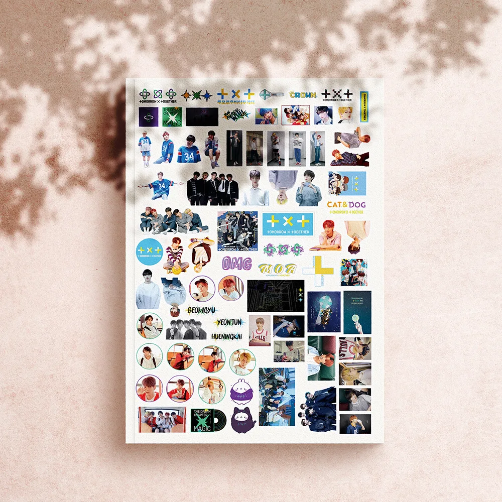 70pcs set kpop txt stickers hd photo character stickers k pop tomorrow x together new arrivals free shipping stickers aliexpress