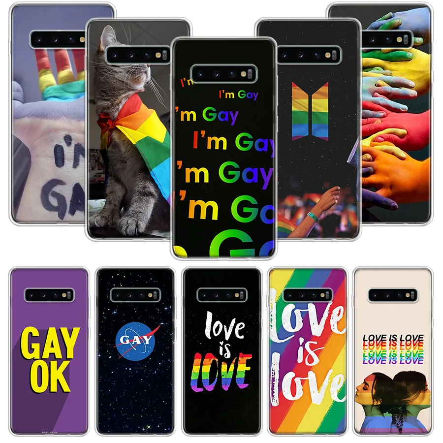 LGBT Rainbow Flag Pride Phone Case For Samsung Galaxy S20 FE S10 Lite S21 Ultra S10E S9 S8 Plus J4 J6 J8 + Soft Coque Cover Capa | Мобильные