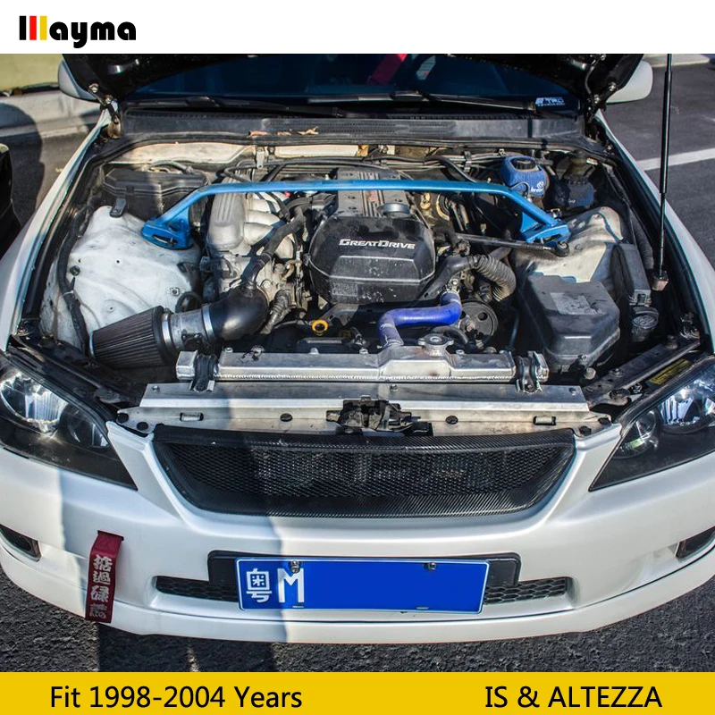 Нет логотипа углеродного волокна передний бампер решетка для toyota altezza AS200 AS300 RS200 для Lexus IS200 IS300 в спортивном стиле CF бодик гриль