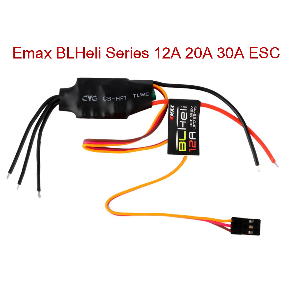 1 шт. серия Emax BLHeli 12A 20A 30A ESC контроллер скорости с BEC для RC дрона FPV DIY мультироторы