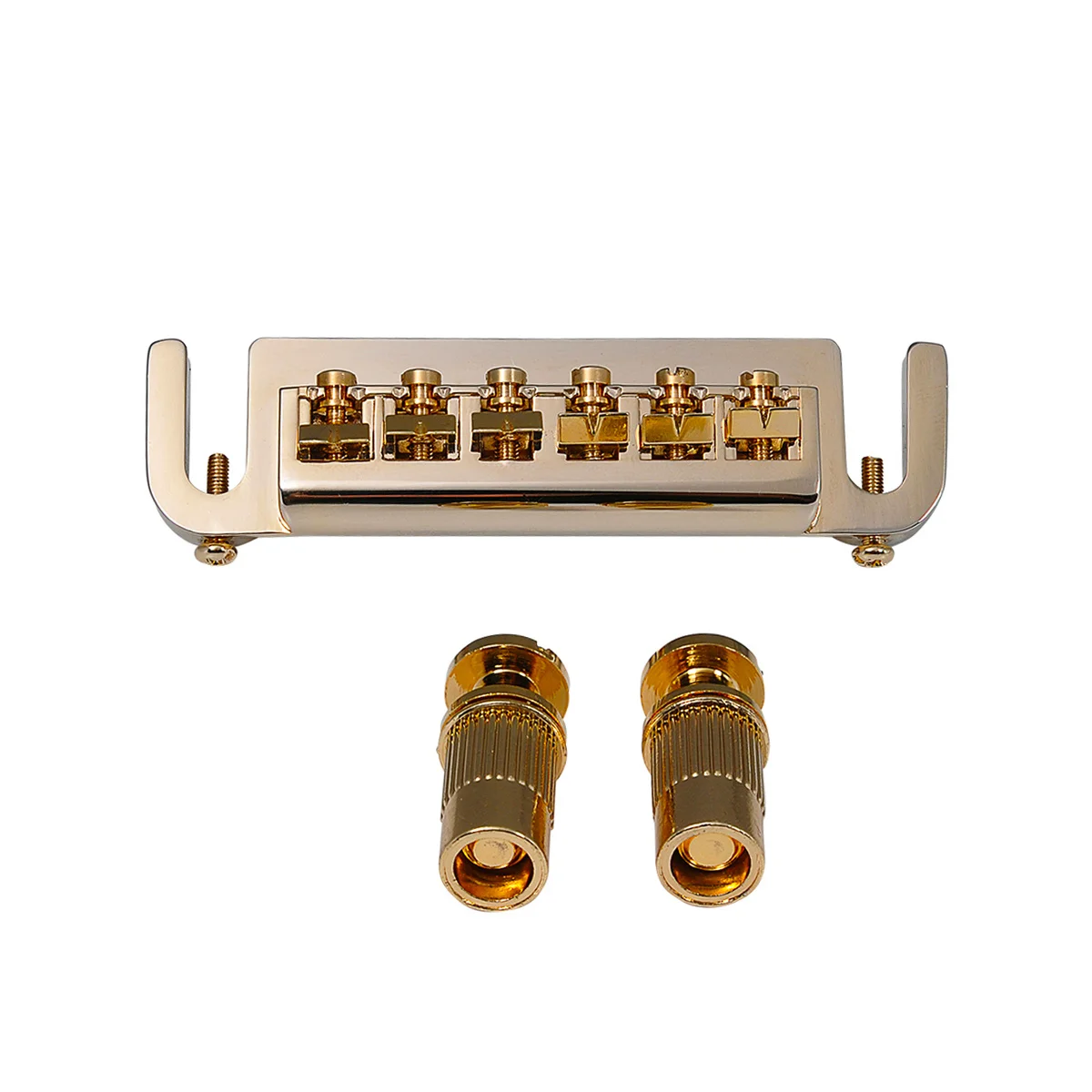 Musiclily Pro 52.5Mm Badass Style Regolabile Avvolgente Ponte Tailpiece Per Epiphone Les Paul Junior Lp Style Guitar, Oro