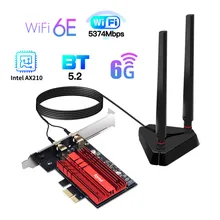 Wi-Fi 6E Intel AX210, двухдиапазонный PCIe Беспроводной Wi-Fi сетевой адаптер 2,4G/5G/6 ГГц 2400M, Wi-Fi-карта для Bluetooth5.2 PCI Express Wlan Wi-Fi 6E Intel AX210, двухдиапазонный PCIe Беспроводной Wi-Fi сетевой адаптер 2,4G/5G/6 ГГц 2400M, Wi-Fi-карта для Bluetooth5.2 PCI Express Wlan