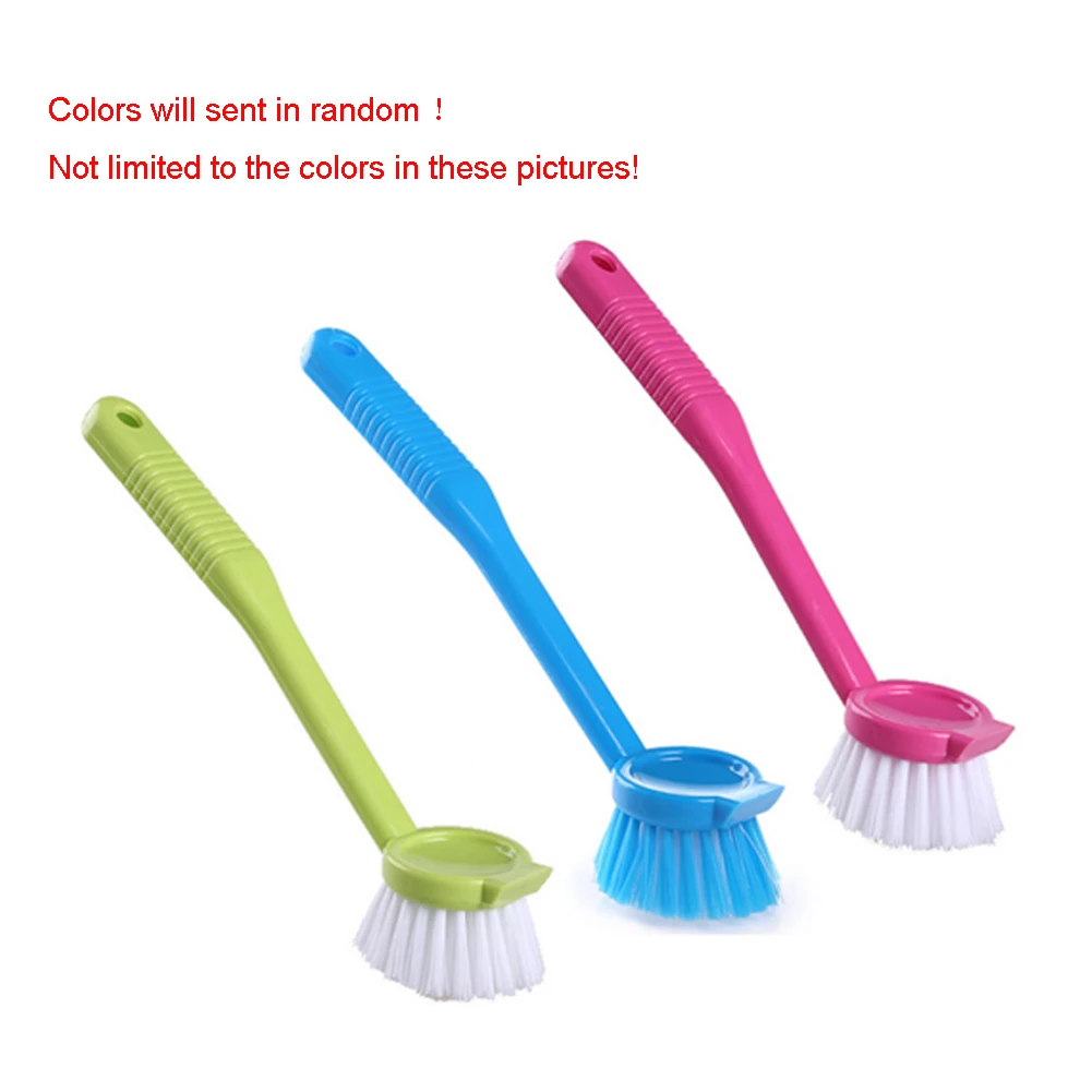 

Kitchen Hanging Long Handle Brush Liquid Soap Dispenser Cleaning Scrubber Washing Dish Brush Pot Brush