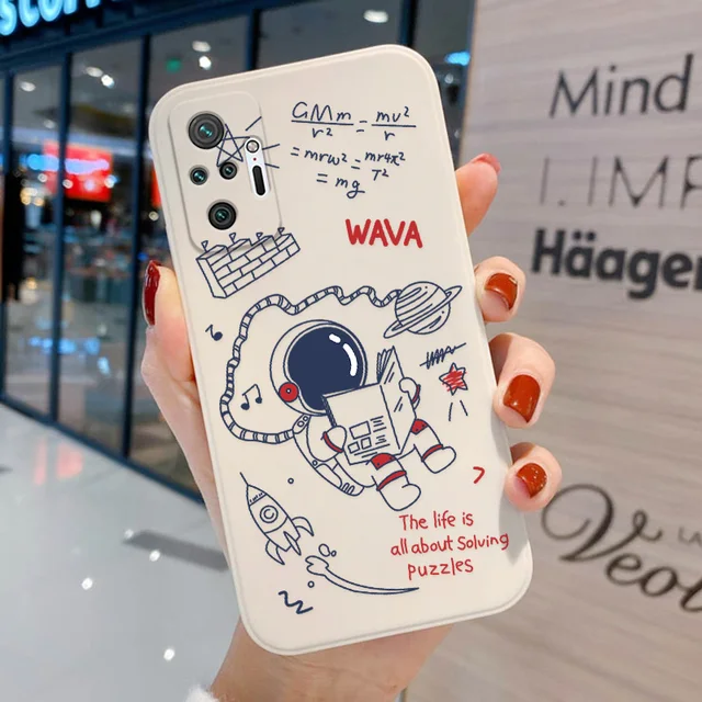 Poco X3 Pro Case Astronaut Soft Case For Xiaomi Redmi Note 10 9 Pro 8 Case Note9 Pro 11 9S 10S Little X3 9 T 9C NFC 9T 9A Cover K272