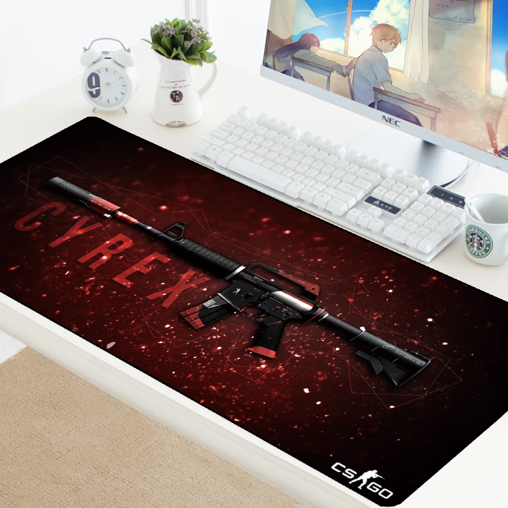 Коврик для мыши CSGO игровой коврик Counter Strike натуральный каучук геймер XL компьютер