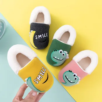 

Toddler Boys Girls Little Kid Shoes Warm Cute Animal Kid Outdoor Cartoon Shoes Baby shoes Girl Slippers winter Детские тапочки