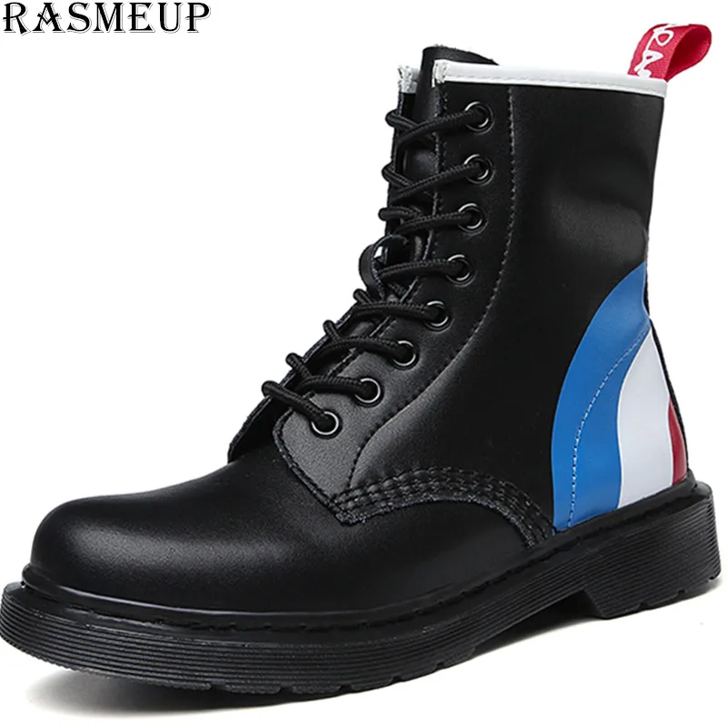 

RASMEUP 2019 New Style Autumn Martin Boots Women Ankle Boots Brand Design Retro Breathable Shoes Vintage Fashion Women Shoes