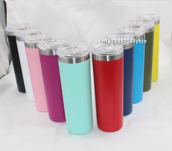 

50pcs 20oz 30oz Skinn Tumbler Double Wall Stainless Steel Vacuum Tumbler Vacuum Insulated Straight Cups Flask Beer Coffee Mugs