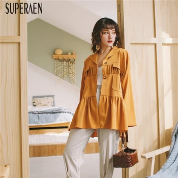 

SuperAen Fashion Suit Jacket Women 2020 New Spring and Autumn Korean-style Ladies Jackets Solid Color Wild Women Clothing