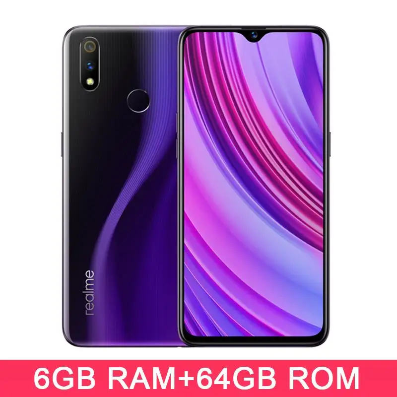Realme X Lite 4 Гб ОЗУ 64 Гб ПЗУ 6,3 ''мобильный телефон Snapdragon 710 Восьмиядерный 4045 мА батарея мобильного телефона VOOC Быстрая зарядка 3,0 - Цвет: 6GB 64GB Purple