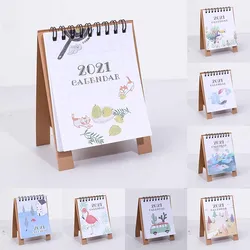 Calendrier de bureau Vertical, Mini série Simple et frais, papier, double calendrier, organisateur de réunions, bureau, nouveau, 1 pièce, 2021 