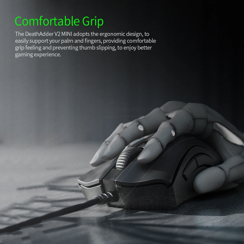Razer DeathAdder V2 Мини Проводная игровая мышь 8500DPI оптический сенсор PAW3359 Chroma RGB мыши 6