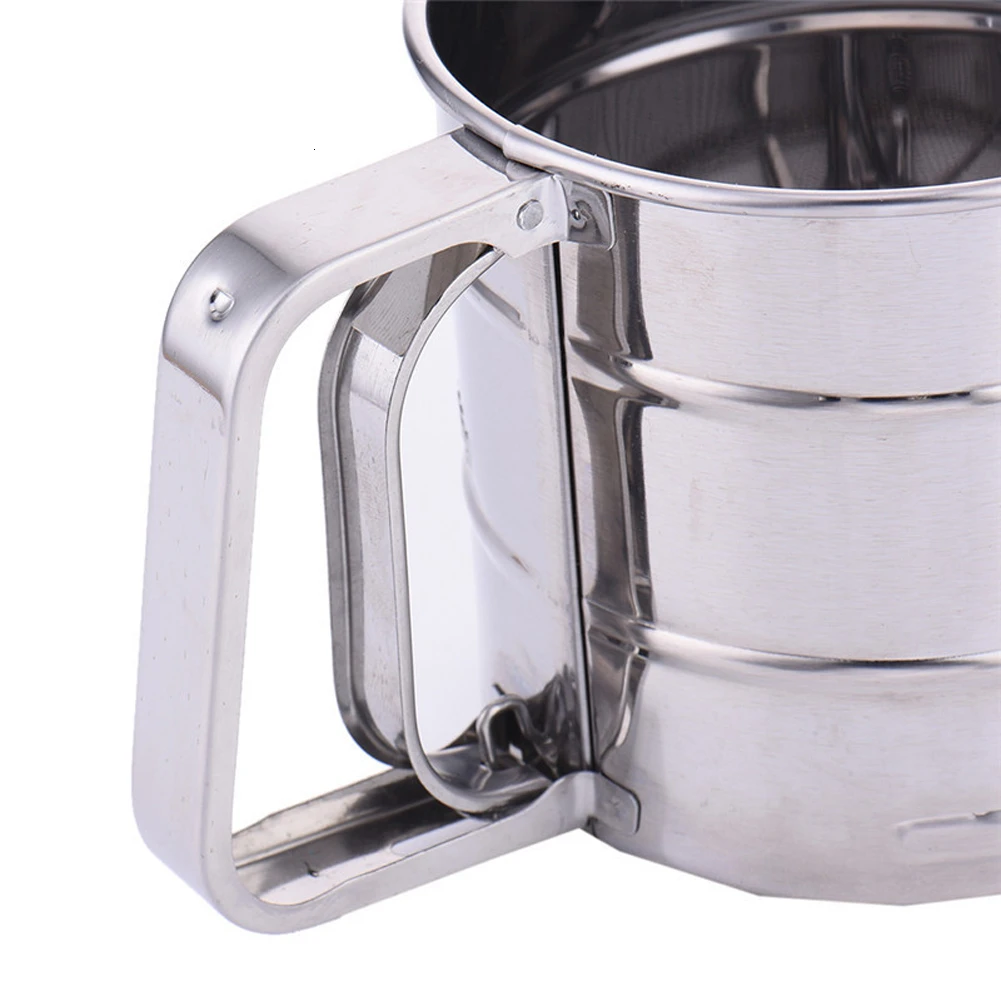 Stainless Steel Flour Sieve Mugs Design Flour Sifter Shaker Baking Pastry Tools Bakeware Strainer for Coffee Icing Sugar Powder