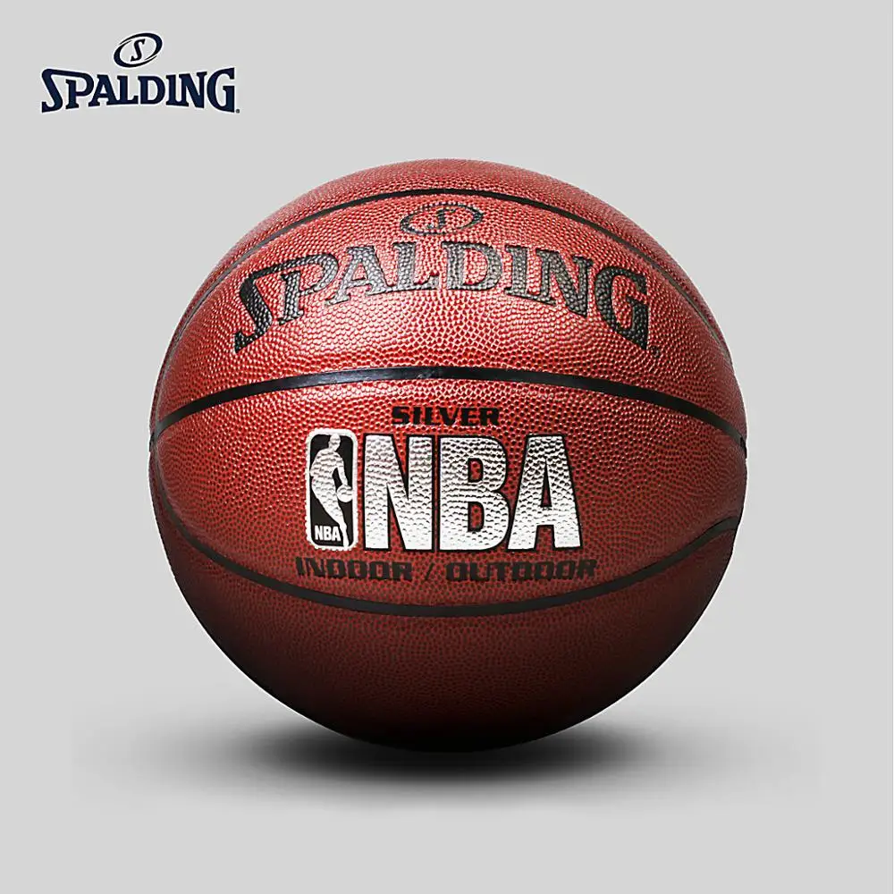 SPALDING оригинальный классический Серебряный Баскетбол официальный размер и вес 7 #