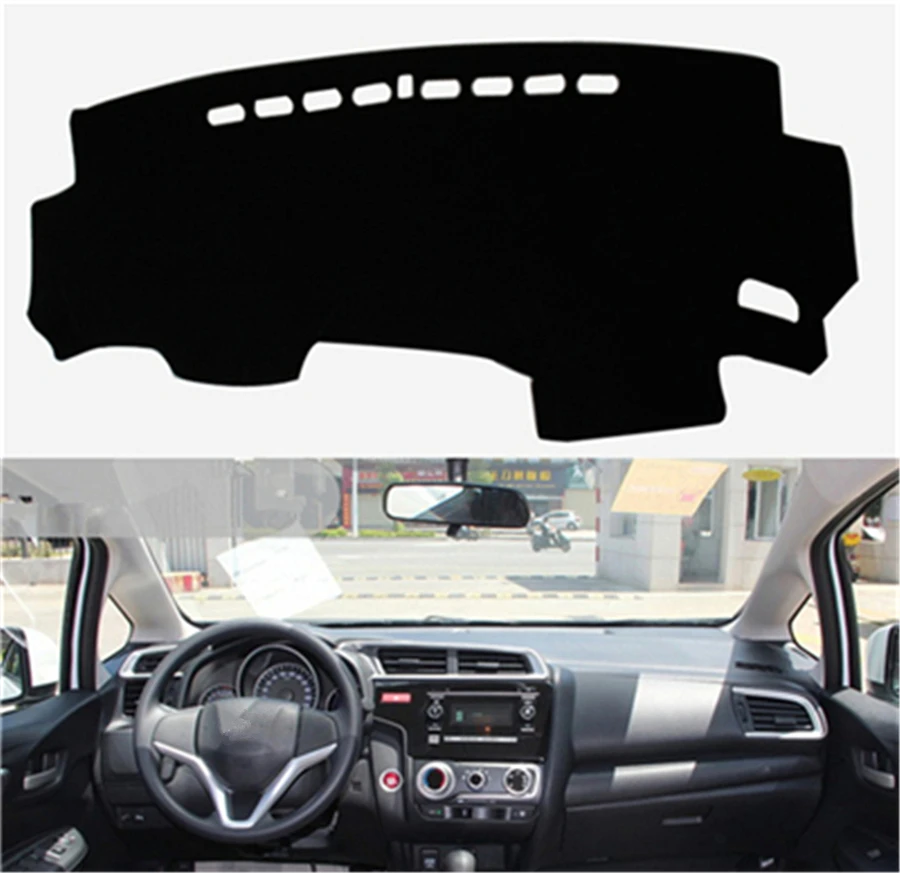 Черный автомобильный коврик для приборной панели Honda Fit Jazz(2008 2018)2016 2017