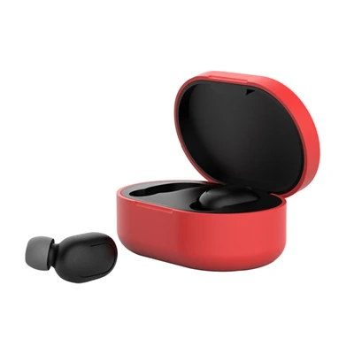 Style 2 Red Hangrui чехол для наушников Xiaomi Redmi Airdots Youth TWS Bluetooth наушники RedMi Airdots карамельный цвет силиконовый защитный чехол - Цвет: Style 2 Red