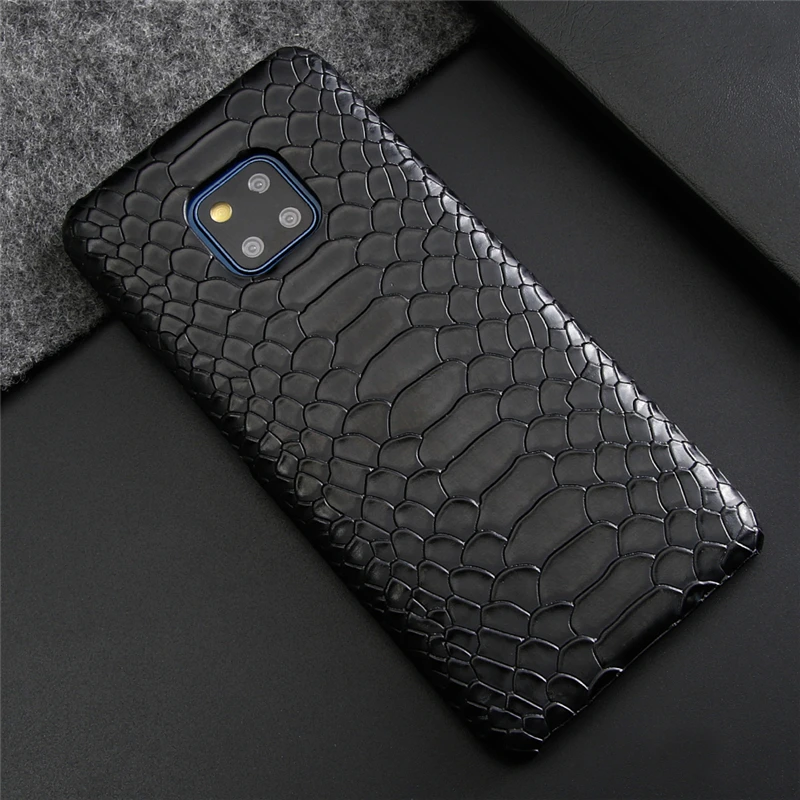 Змеиный узор чехол для телефона huawei P20 P30 mate 20 30 Pro Lite Модный Роскошный кожаный чехол винтажный Простой деловой стиль