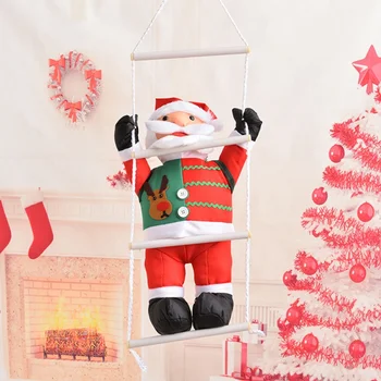 

60CM Christmas Santa Claus Climb Rope Pendants Doll Climb Ladder Hanging Decoration Party New Year Decoration Merry Christmas