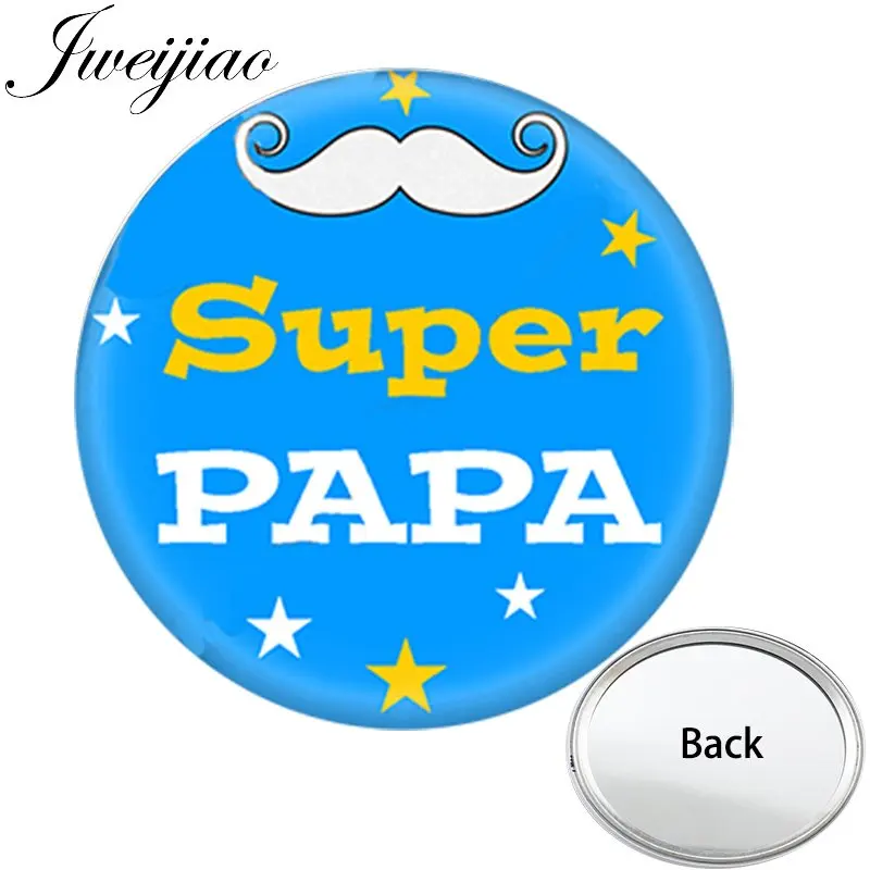 

Youhaken Super PAPA Beard One Side Flat Mini Pocket Mirror Fathers Compact Portable Makeup Vanity Hand Travel Purse Mirror