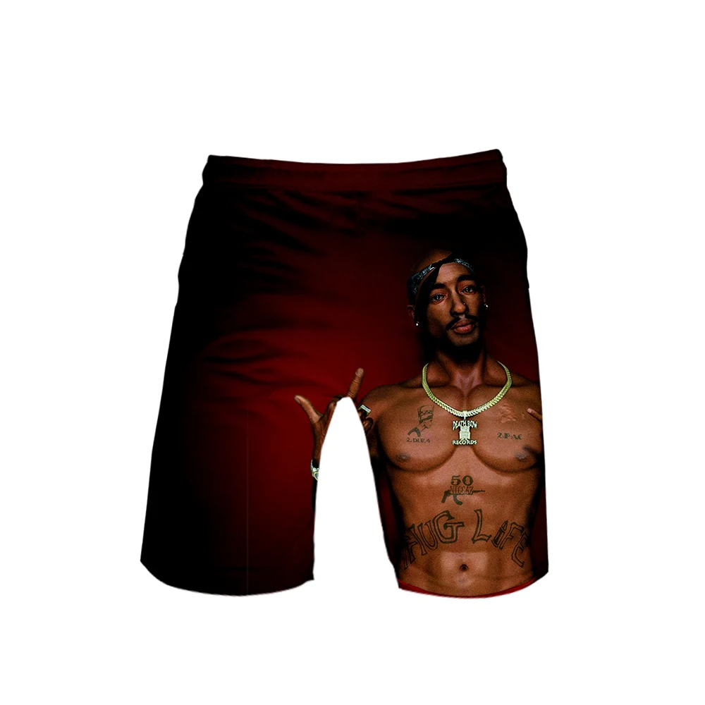3D 2PAC Повседневная новая одежда принт Мужские дышащие и удобные летние шорты вентиляция Пляж Горячая Распродажа шорты плюс размер