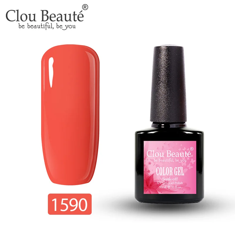 Clou Beaute 10 мл УФ гель для ногтей Дизайн Маникюр телесный Зеленый Бежевый гель лак для ногтей набор Гибридный esmalte permanente Gellak - Цвет: 1590